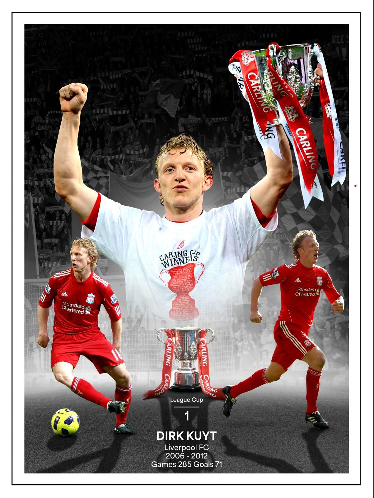 Signed Dirk Kuyt montage 16”x12”