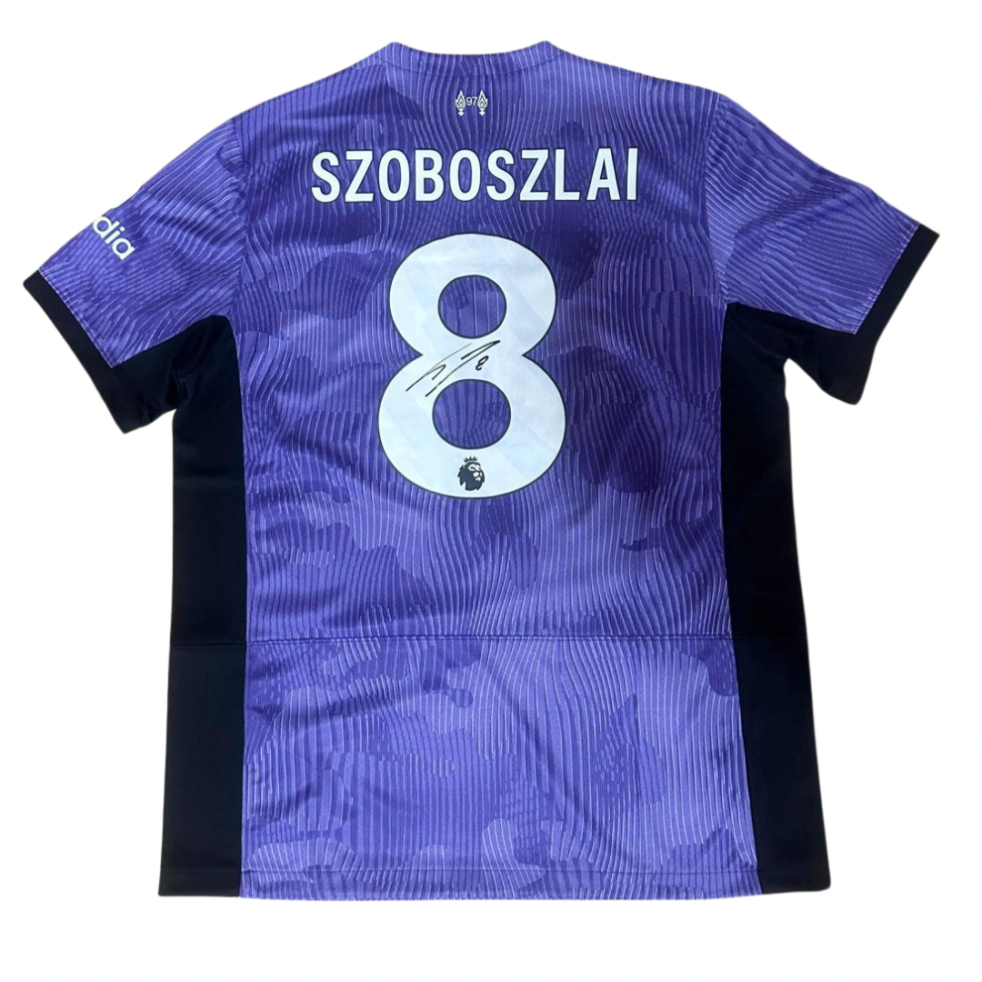 Dominik Szoboszlai 23/24 Nike Signed Purple Away Shirt
